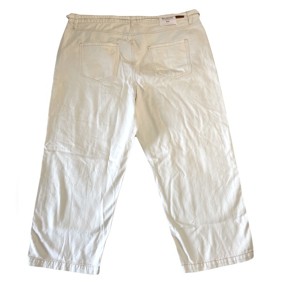 ✨Sanctuary/Denim✨ NWT Micro Belt Crop Semi High Rise Wide Leg Jeans Size 20W - Picture 2 of 16